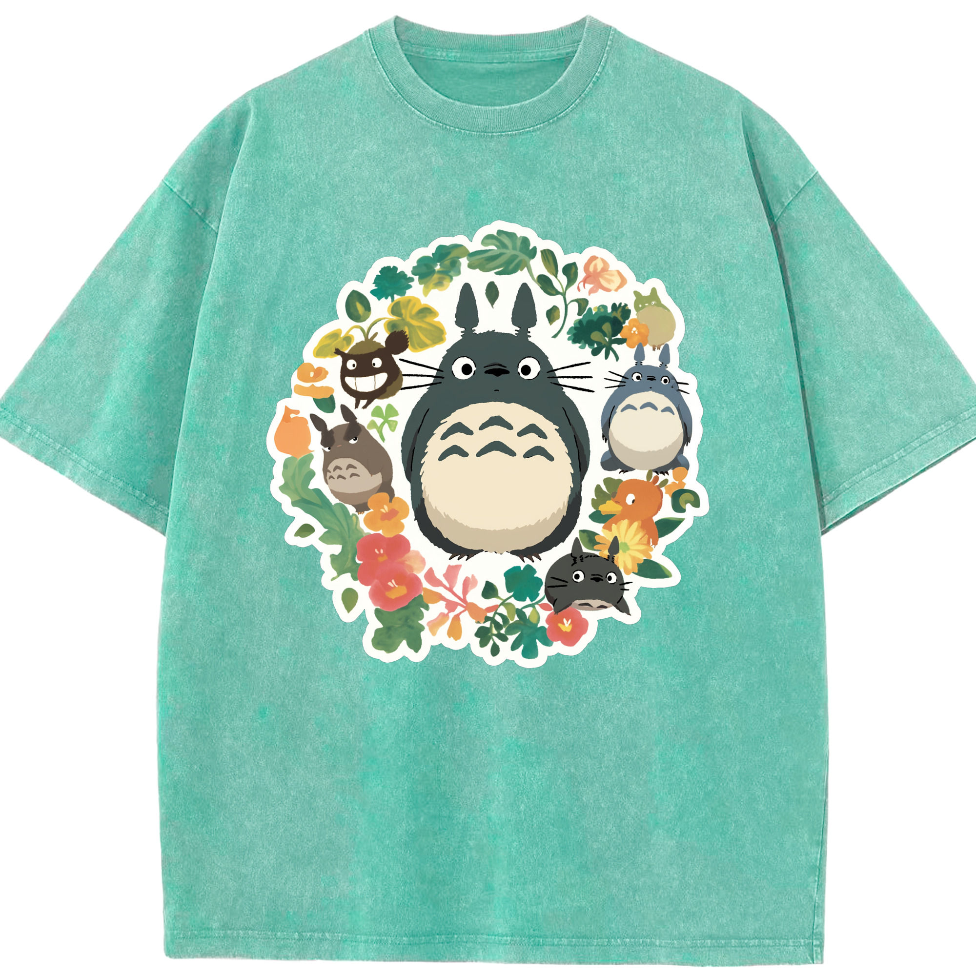 （画像用） となりのトトロ 草壁メイ 草壁サツキ My Neighbor Totoro Satsuki Kusakabe Mei Kusakabe 綿100% ヴィンテージ風 半袖Tシャツ（フロントプリント）